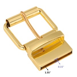 1.5" (40mm) Reversible Gold Belt Buckle Replacement Belt Buckle