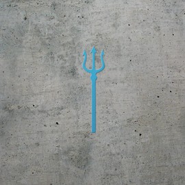 Transparent Decal Stickers of Trident Silhouette (Azure Blue) Premium Waterproof Vinyl Decal Stickers for Laptop Phone Accessory Helmet Car Window Mug Tuber Cup Door Wall Decora NVCSKUS012532BE090622