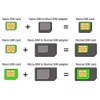 5 pieces adapter SIM card 4 in 1 nano sim
