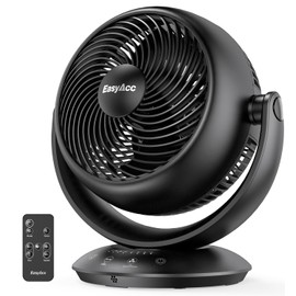 EasyAcc Desk Air Circulation Fan with Remote,11 inch Quiet Cooling Fan,3D Auto Oscillating for Whole Room,12H Timer,for Office Bedroom Kitchen Home