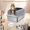 BETOPET Stainless Steel Litter Box - Extra Large Easy Cleaning