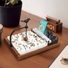 Elegant Flat Wooden Napkin Holder with Bird Design, Multifunctional Napkin