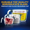 NutriChef 3 Pieces Measuring Cups - BPA-Free Premium Heat Resistant