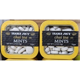 Trader Joe Chai Tea Vegan Mints 1.2oz 34g (Two Tins)