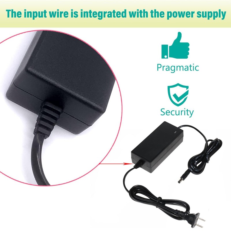 12V Power Cord Compatible for snailax,for Comfier Back/Foot Massager(CF-2206N,CF-2309A,CF-2307A,CF-5212,CF-5701,CF-6006N) 12v