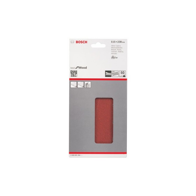 Bosch 2608605266 115 x 230 mm Sanding Sheets for Orbital