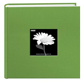 Fabric Frame Cover Photo Album 200 Pockets Hold 4x6 Photos, Citrus Green