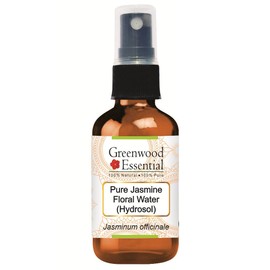 Greenwood Essential Pure Jasmine Floral Water (Hydrosol) (Jasminum officinale) 100% Natural Therapeutic Grade 100ml (3.38 oz)