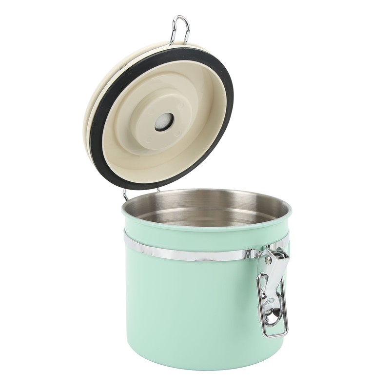 Coffee Canister Mint Green Food Grade Stainless Steel Airtight Coffee