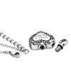 CharmSStory Clear White Synthetic Crystal Heart Urn Necklace for Ashes