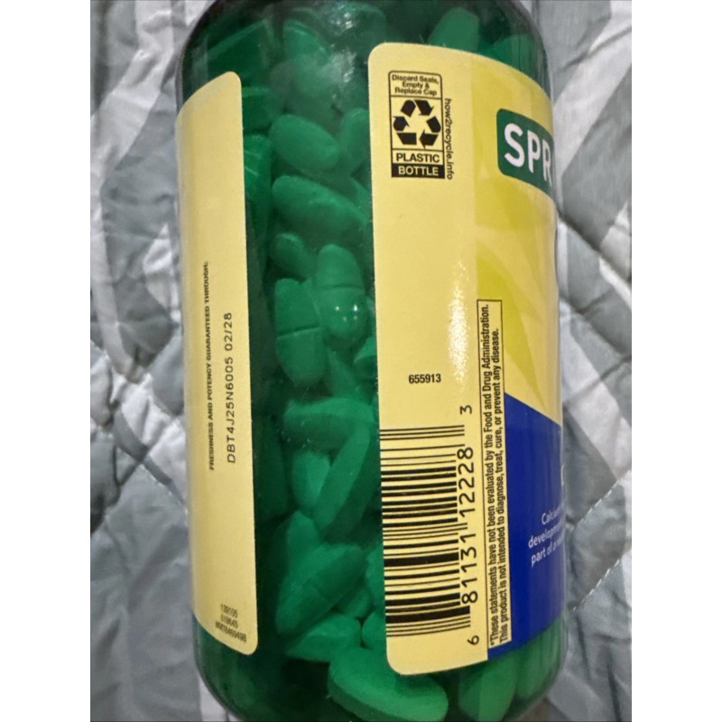 Spring Valley Calcium Citrate Dietary Tablets for Bone Health, 600