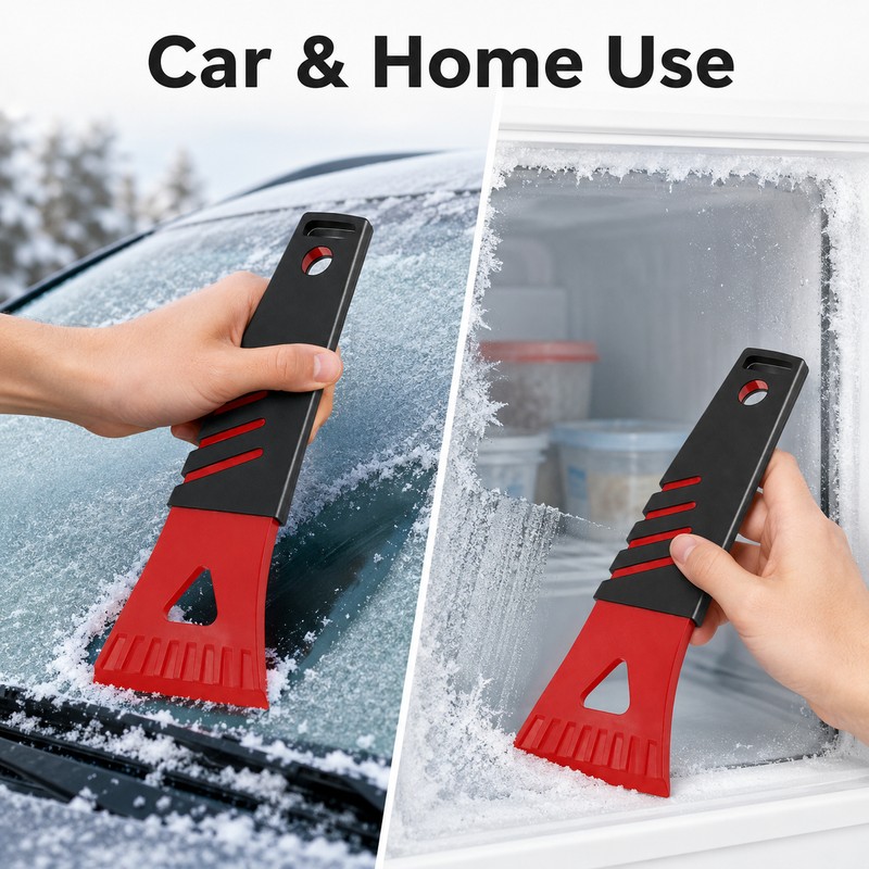 Heavy-Duty PVC Ice Scraper for Frost Removal - Manual Defrost