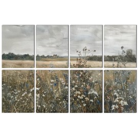 FurnoFlexArt Acoustic Panels Tiles Decorative Room Sound Proof Foam Absorbing Panels Noise Dampening Canceling Reducing Blocker for Walls (Countryside Bloom, 48 * 32 in)