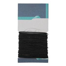 Trimming Shop 2mm Elastic Cord/Round Elastic String Stretchy Cord for Sewing, Party Cap, Clothesline, Trailer, Shoe Laces, DIY Items, Strength Round Elasticated Cord, Black, 3 Metres