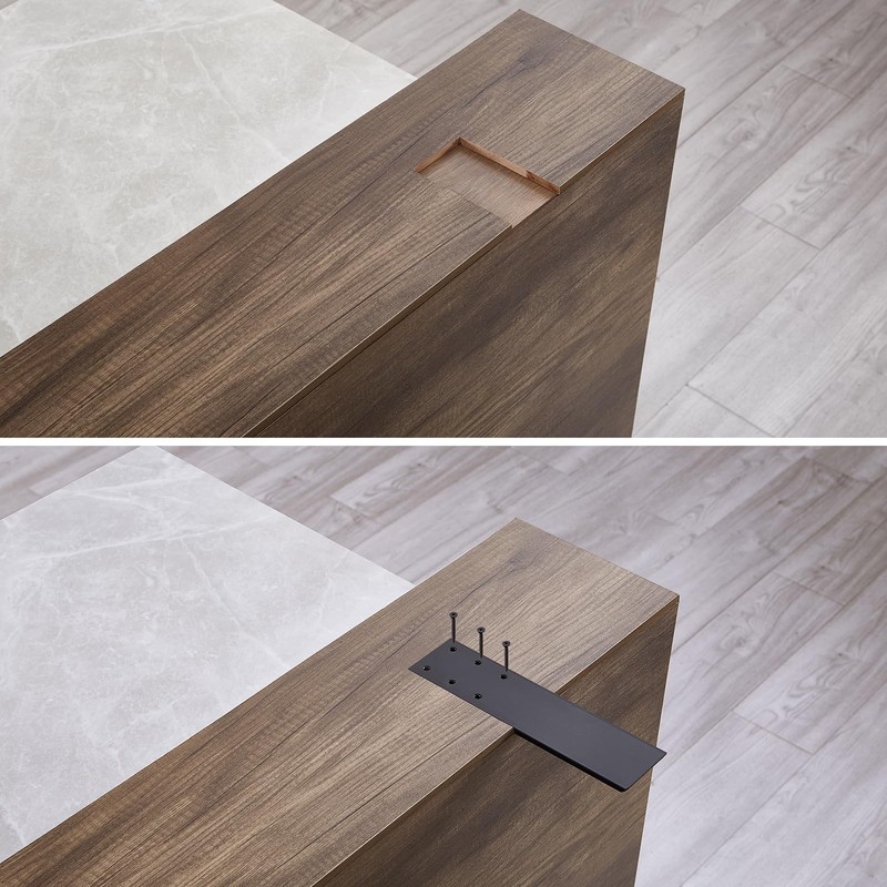 Yampos 12" Countertop Support Brackets (4 pcs) for Granite, 12"