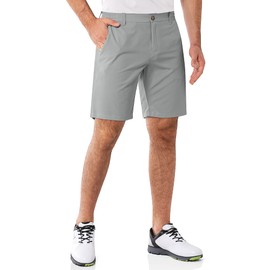 33,000ft Men's Golf Shorts 9" Dry Fit Stretch Golf Short UPF 50+ Lightweight Flat Front Golf Shorts with Pockets