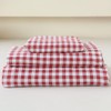 NSNLGSGC Red Gingham Twin Sheet Set, Soft Brushed Microfiber Red