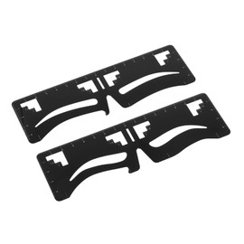 WOONEKY 2pcs Eyebrow Ruler Set Eyebrow Drawing Ruler for Women Reusable Makeup Stencil Stainless Steel Shapers for Balanced and Symmetrical Brows