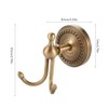 Alvinlite Bathroom Double Coat Hooks Antique Brushed Brass Towel Hooks