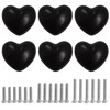 Perphin Ceramic Drawer Knobs Heart Shape Cabinet Dresser Pulls Handles