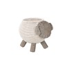 Rattan Sheep Kids Storage Basket, White & Gray