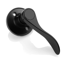 Probrico(3 Pack Dummy Door Lever, Wave Door Handle Lever Right Hand - Dummy for Laundry Room, Hallway, Closet,Single Side Lever,Non-Turning Pull Black,Easy Installation Pull Only Lever Set