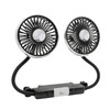 USB Car Fan for Backseat - Dual Head 360° Rotatable