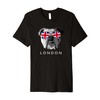 London UK English Bulldog Sunglasses Flag Souvenir Premium T-Shirt