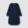 자주 JAJU [JAJU] Women's Double Cloth Shirred Pajama Dress -