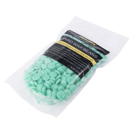 Vtrem 100g Wax Beans Tea Tree Flavor Painless Solid Depilatory Wax Hair Removal Kit with 20pcs Wax Applicator Sticks Professional Waxing Beans for Face, Eyebrow, Back, Chest, Legs (Green)