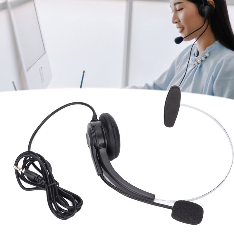 USB Headset 3.5mm Computer Headphone with Microphone Noise Cancelling for