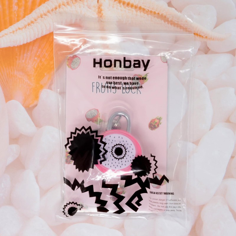 Honbay Cute Dragon Fruit Padlock Pitaya Mini Padlock Lock with