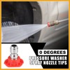 Partuto 0 Degrees High Pressure Washer Spray Nozzle Tips Quick