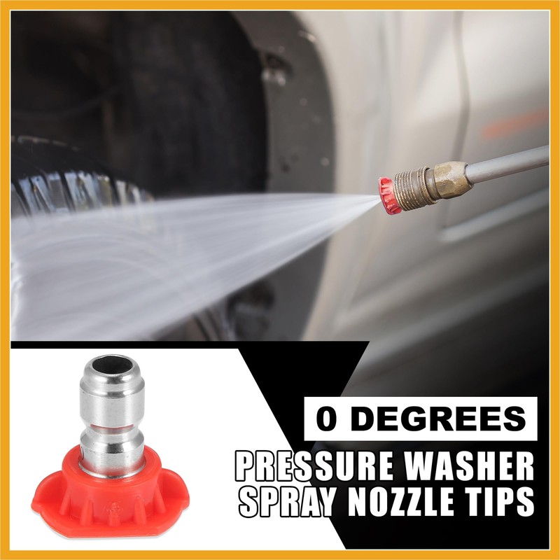Partuto 0 Degrees High Pressure Washer Spray Nozzle Tips Quick