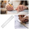 HARFINGTON 2pcs Clear Plastic Ruler 15cm (0.59 Inch) Metric Inch