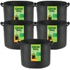 LotFancy Pack of 5 Plant Bags, 40 L, Thickened Fabric,
