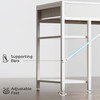 Huuger Computer Desk with 6 Drawers, Office Desk with Shelves,