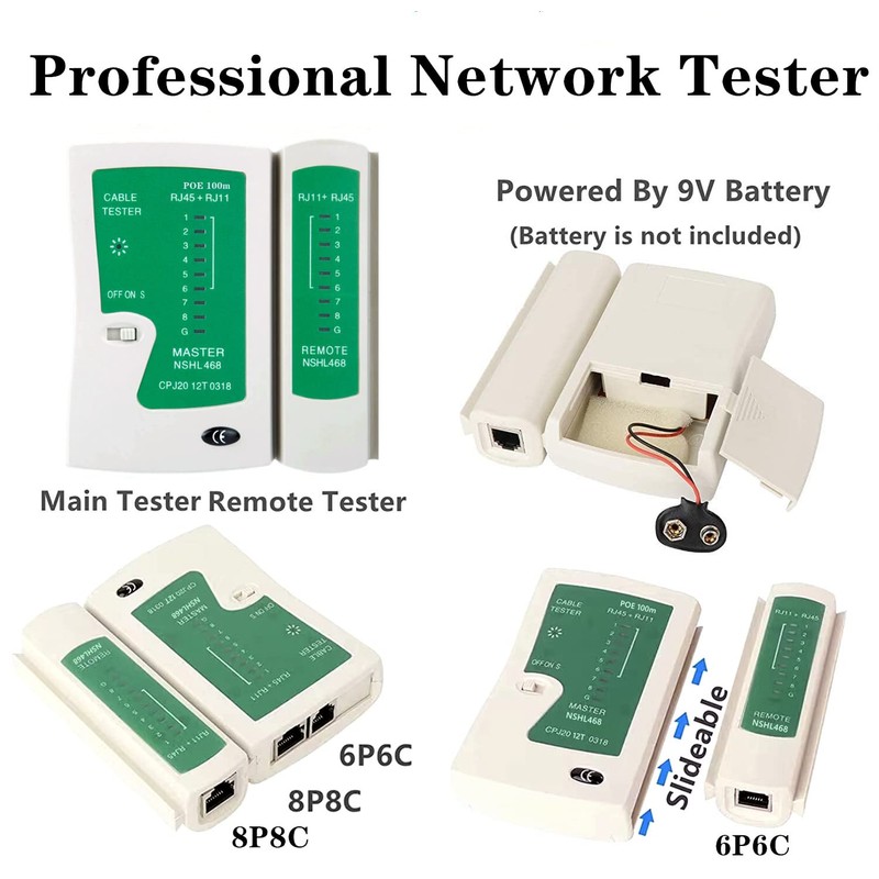 Gaobige RJ45 Crimp Tool Kit Pass Through, Cat5 Cat5e Cat6