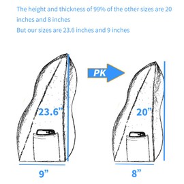 Large Bolster Triangular Headboard pillow Backrest Reading Bedrest Positioning Support Back Pillow for Day Bed Lumbar Positioning Upholstered Removable Cover,Rich Chenille-blue/King-76"*9"*23.6"