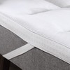CirclesHome White Futon Mattress Toppers with Anti-Slip Anchors - Futon