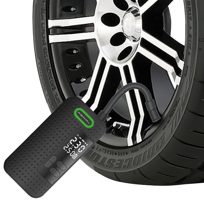 AGT Mini-Akku-Kompressor-Luftpumpe mit LED-Display, 2.000 mAh, 150 psi