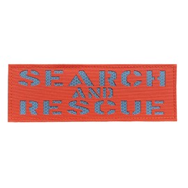 High Visibility Reflective 8.5x3 SAR Search and Rescue Blaze Orange Patch with Hook and Loop