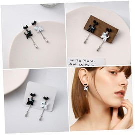 FOMIYES Cat Dangle Earrings with Rhinestone Decor Lightweight Aesthetic Jewelry for Teen and Women for Parties Dates and Special Occasions