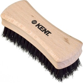 Kent BRD6 - Cepillo para barba y bigote para hombre, cerdas naturales de jabalí para dar forma y aseo impecables. Mango ergonómico de madera. Barba seca o húmeda, distribuye aceites y bálsamos. Fabricado en Inglaterra