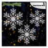 com-four® 3 x Large Decorative Snowflakes Pendant - Transparent Snowflake