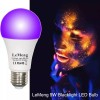 LeMeng - UV LED Black Lights Bulb 9W Ultraviolet A19,