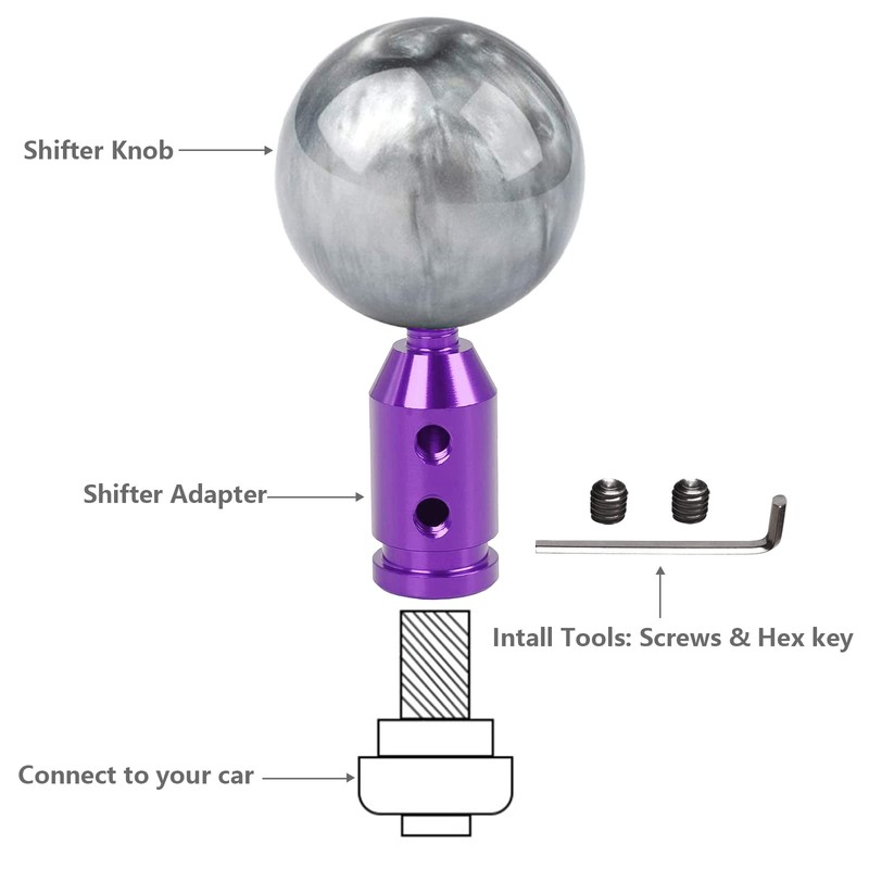 Monrand Shift Knob Shifter Adapter Universal Car Shift Knob Adapter