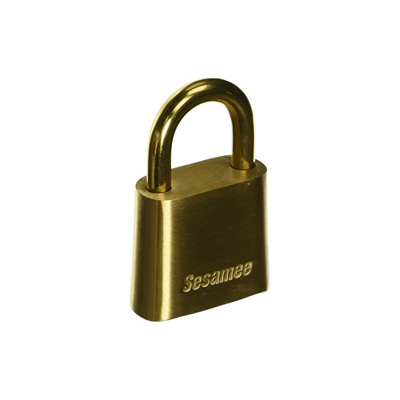 Sesamee K0436 4 Dial Bottom Resettable Combination Brass Padlock with