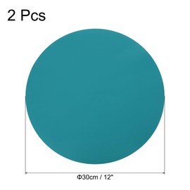 uxcell 2pcs Silicone Microwave Mat, 12 Inch Heat Resistant Oven Mat, Multi-Purpose Hot Pad, Dishwasher Safe, Silicone Trivet, Pot Holders, Splatter Guard (Green)