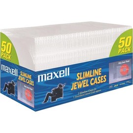 Maxell CD351 Slimline Clear 5mm Jewel Case (50 Pack)